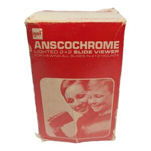 Vintage Gaf Anscochrome Automatic Lighted 2 x 2 Slide Viewer Original Box